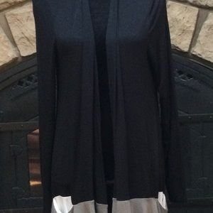 LOGO by Lori Goldstein, Open Front, Long Sleeved, Size M Cardigan